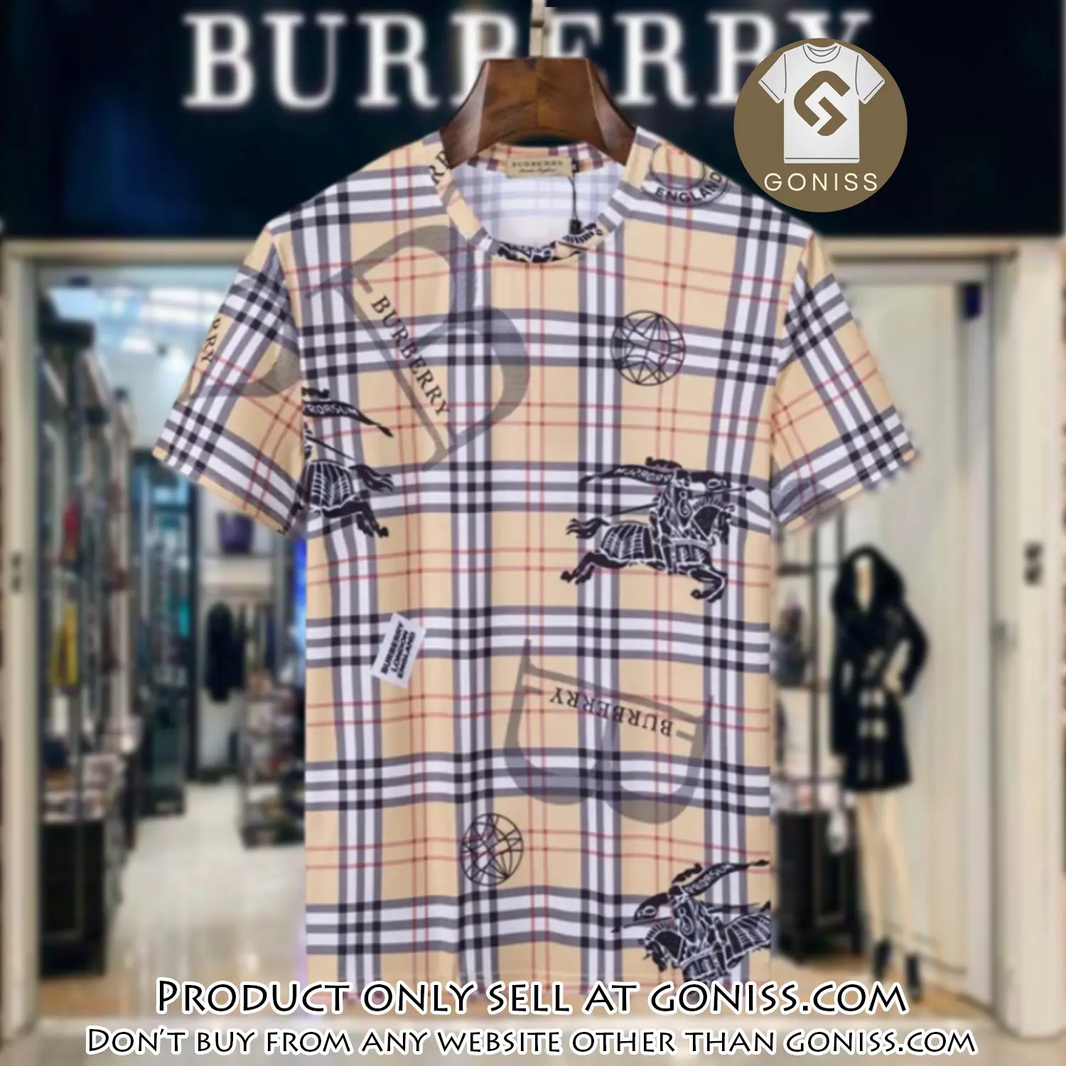 Burberry logo luxury brand tshirt outfit for men women gn0415565